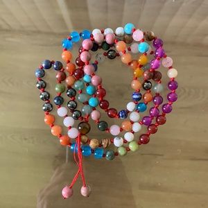 Multi Colored Gemstone Mala